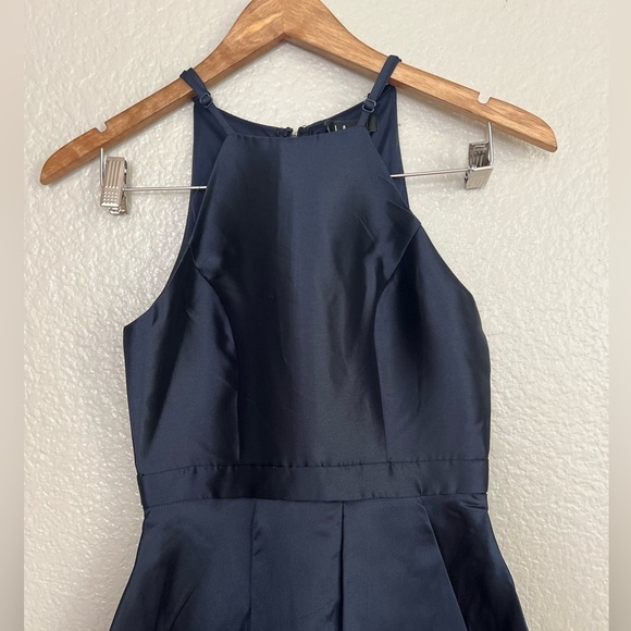 NWOT Broadway Show Navy Blue High-Low Gown - Picture 4 of 10